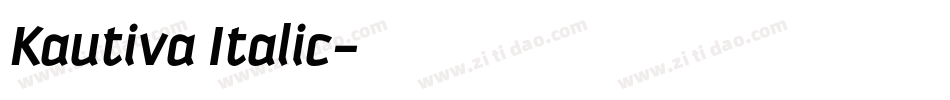 Kautiva Italic字体转换